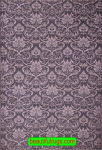 Contemporary rug with gray and white colors. wool rug. Size 6.1x9