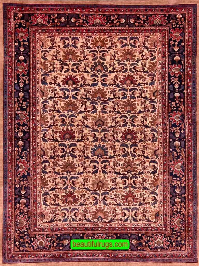 7392- Antique Persian Rug, Persian Farahan Rug. Size 6.2x8.2