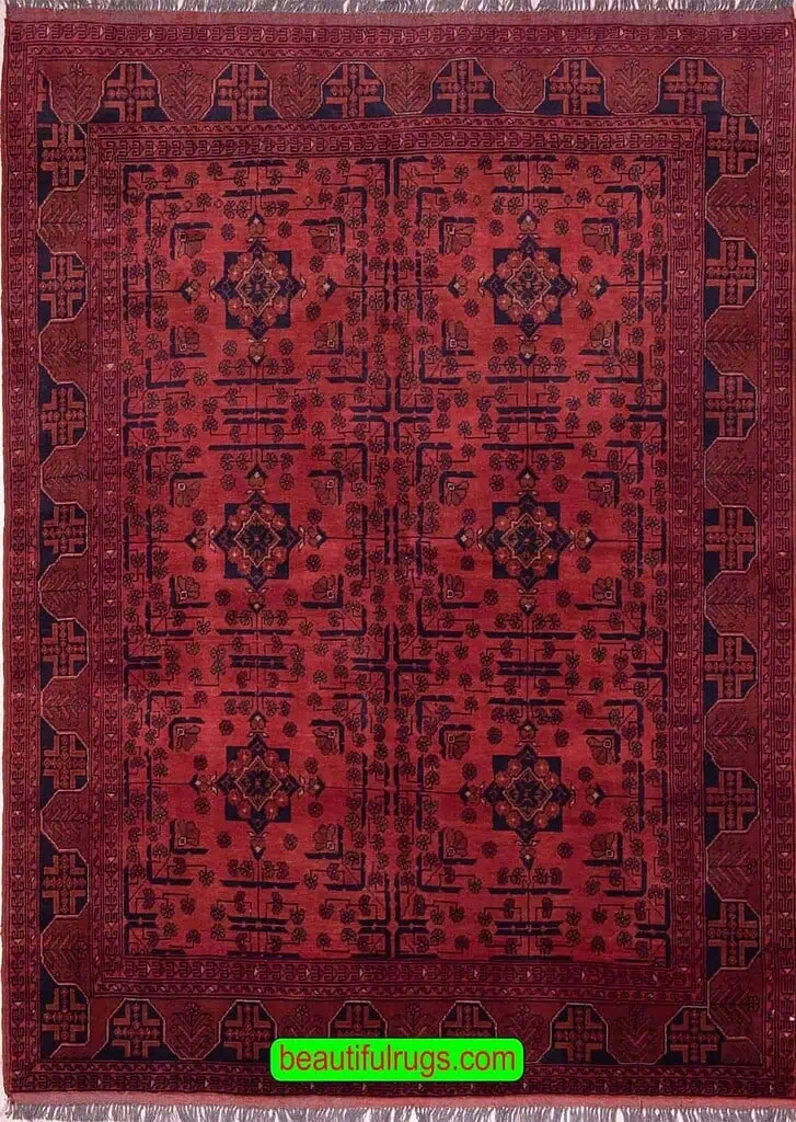 7317- Afghan Rug, Nomadic Tribal Rug, Area Rug