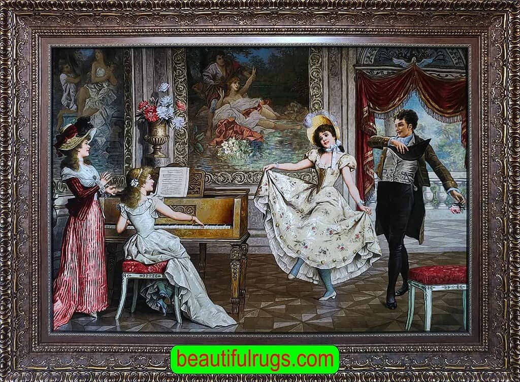 Horizontal Wall Rugs Dancing Scene Persian Wall Hanging Rugs