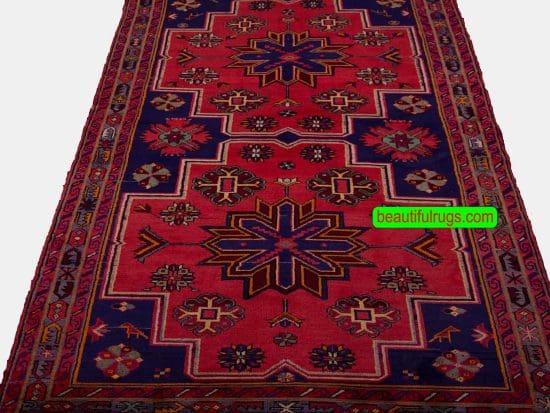 Caucasian Rug, Russian Shirvan Rug, Colorful Tribal Rug