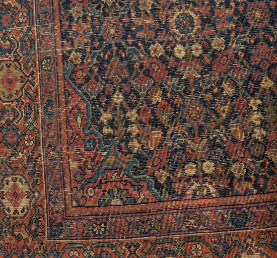 Antique Northwest Rug, Persian Zanjan Rug, Vegetable Dyed Rug