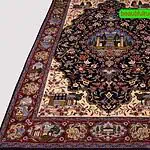 2184- Persian Qum carpet illustrating scenic and floral design made of fine quality wool. Size 5x8.