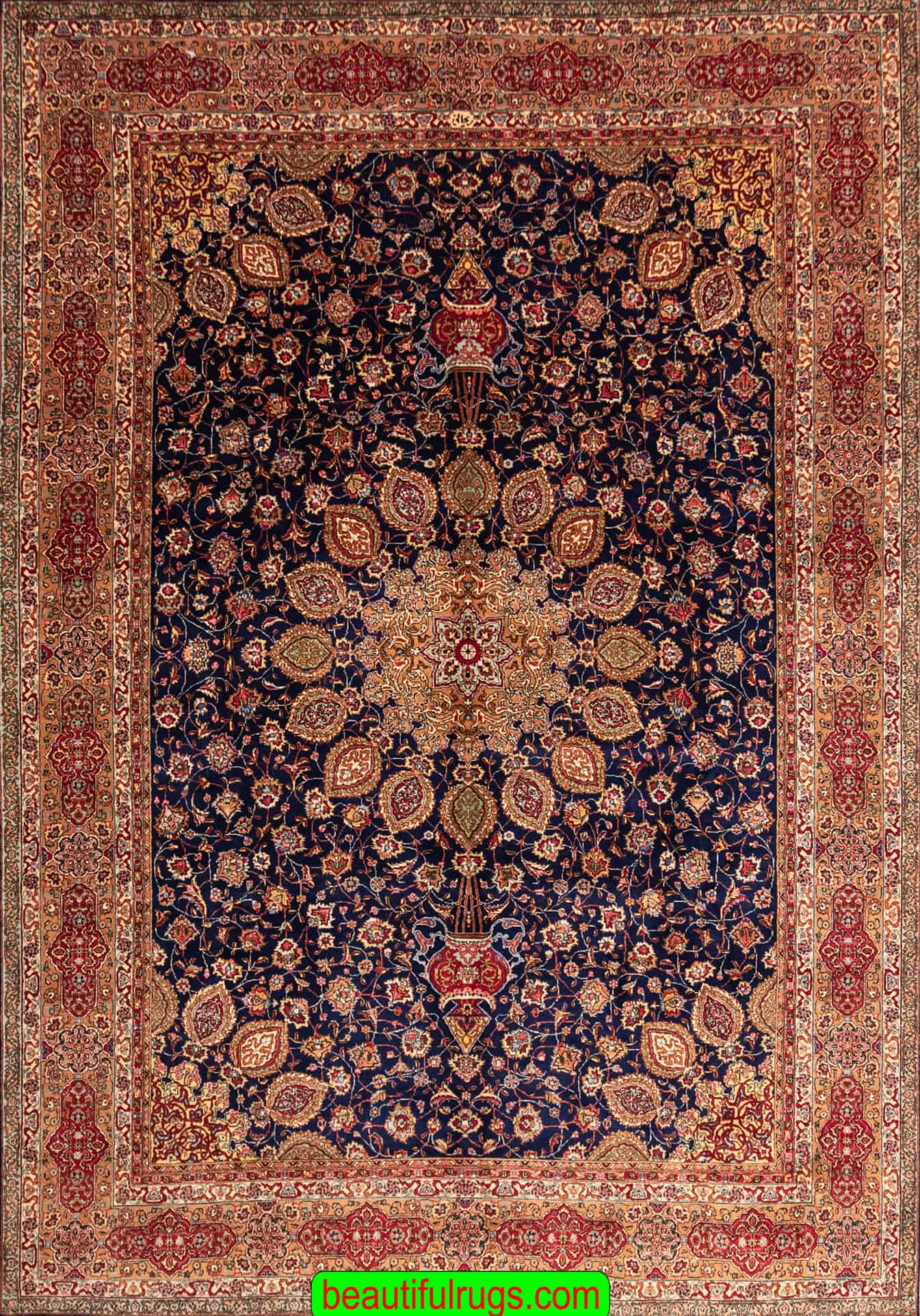 Shah Abbas Rug Ardabil Carpet Vintage Rugs Blue