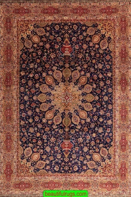 Shah ‘Abbas Sheikh Safi Design Rug, Persian Ardabil Style Rug, Old Rug