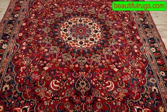 Handmade Persian Moud Rug, “Persian Medallion Rug” Old Persian Rugs