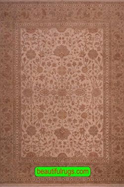 Oushak Style Rug with Pastel and Brown Colors. Size 8.8x11.8