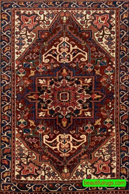 Heriz Serapi Rug, Iranian Rug, Tribal Rugs, Persian Rug, Small Rugs, main image, size 3.2x5