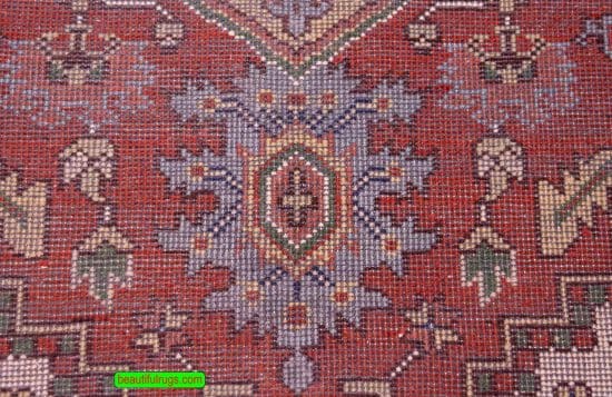 Hand Knotted Wool Rug, Serapi Design Indian Rug, size 6x8.10