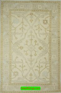 3093- Vintage Oushak Rug, Turkish Rugs, Antique Oushak Rugs for Sale, size 5.5x8.10