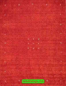 Rug 3098- 9x12 oriental, simple Gabbeh style rug made from 100% wool.
