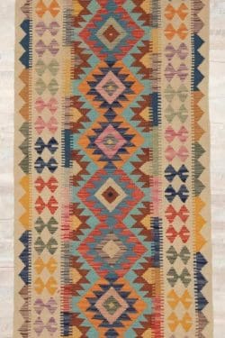 Kilim Runner Rug, Flat Weave Rug, Reversible Flat Weave Kilim Rug