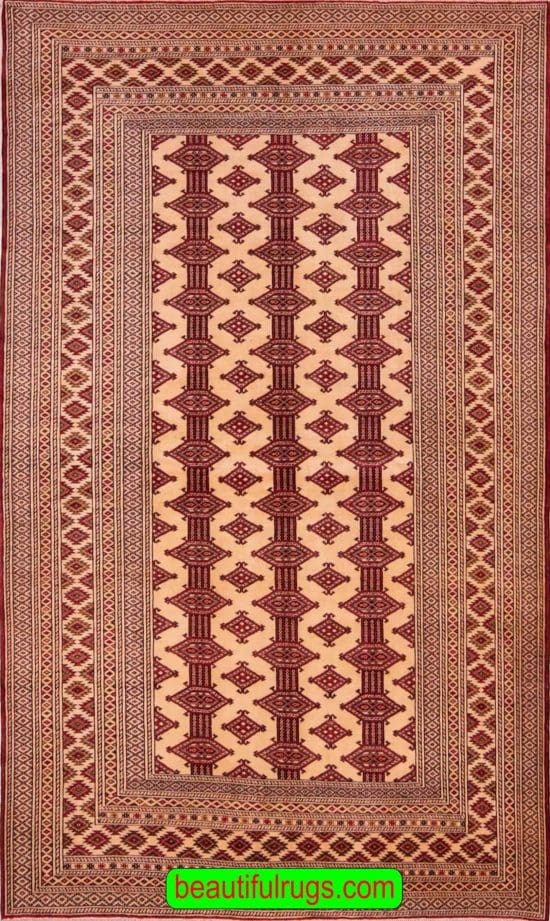 Turkmen Rug, Persian Baluch Rug, Old Tribal Rug. Size 4.8x6.4