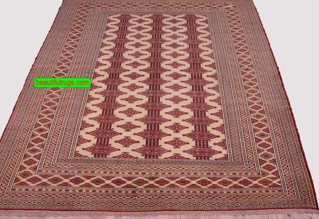 Turkmen Rug, Persian Baluch Rug, Old Tribal Rug. Size 4.8x6.4