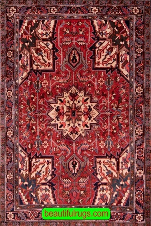 Iranian Carpet, Heriz Carpet, Small Carpet for Small Living Room. Size 5x6.7