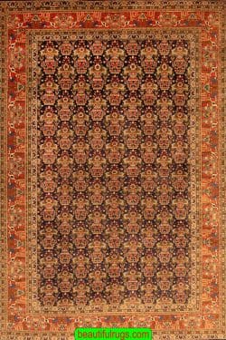 Zele Sultan Design Rug, Handmade Persian Tabriz Rug, Old Rug