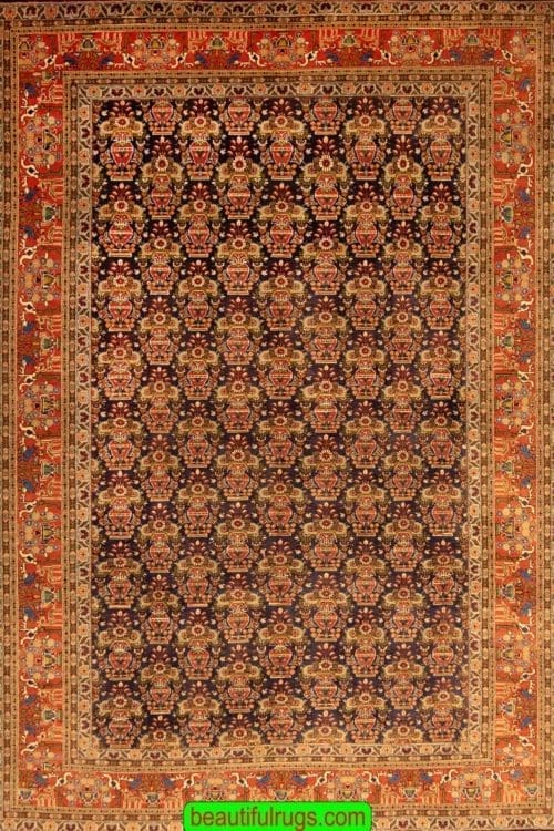 Zele Sultan Design Rug, Handmade Persian Tabriz Rug, Old Rug