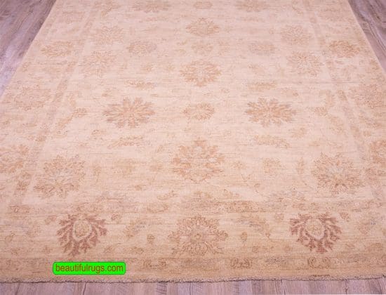 Contemporary Handmade Rug, Vintage look Turkish Style Rug, size 6.6x9.6