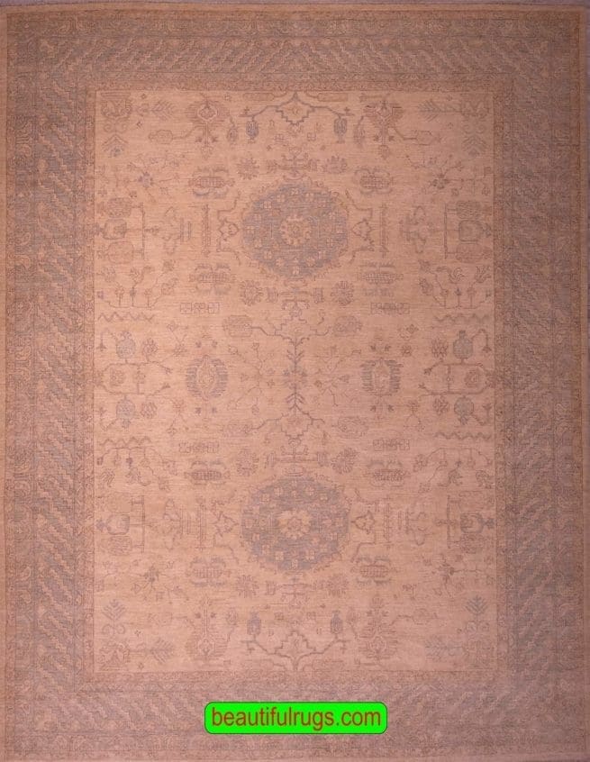Turkish Style Rug, Transitional Style Rug in Pastel Color, size 9x12