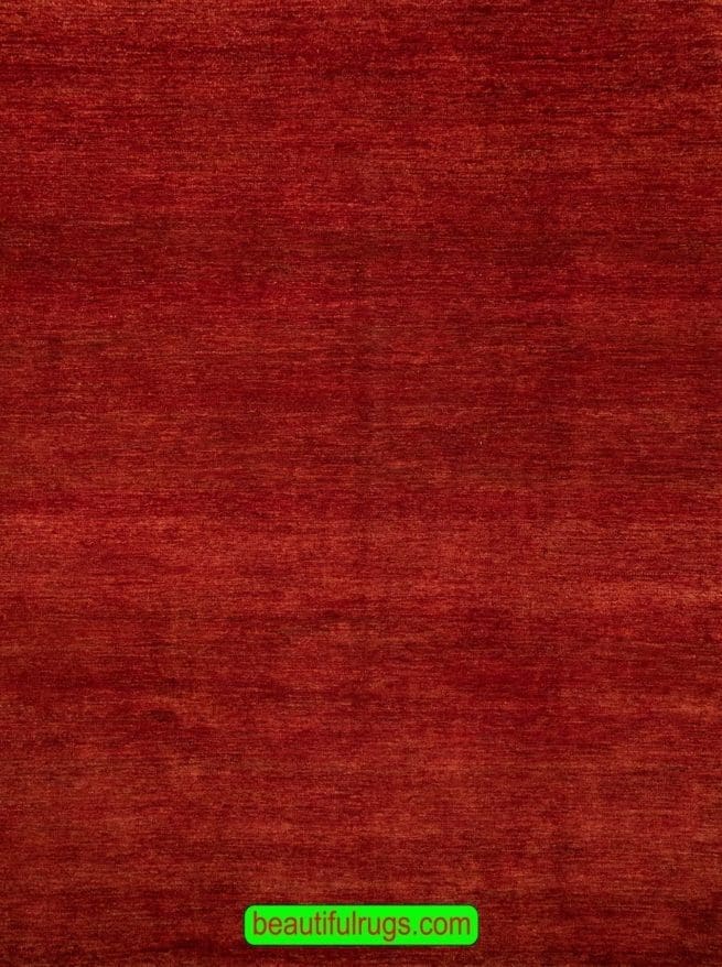Contemporary Rug, Handmade Gabbeh Style Rug, Red Color 8×10 Rug
