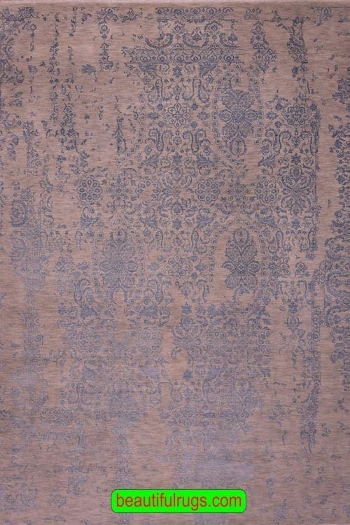 Decorative Transitional Rug, Gray and Blue Color Rug. Size 9x12