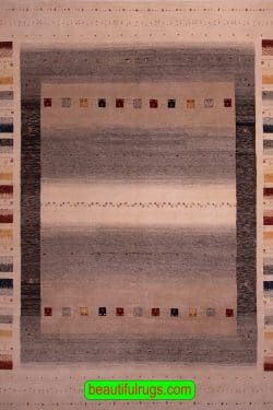 Beautiful Gabbeh style Rug in our Oriental Rug Gallery, size 8.2x12.3