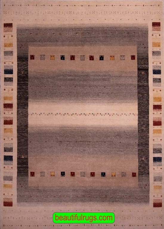 Beautiful Gabbeh style Rug in our Oriental Rug Gallery, size 8.2x12.3