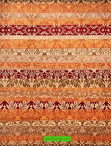 5042- Designer Handmade Rug, Maroon & Brown Color 9×12 Contemporary Rug