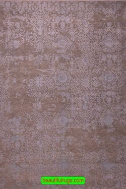 Modern Gray Rug, Oriental Rug from India, size 7.10x9.8