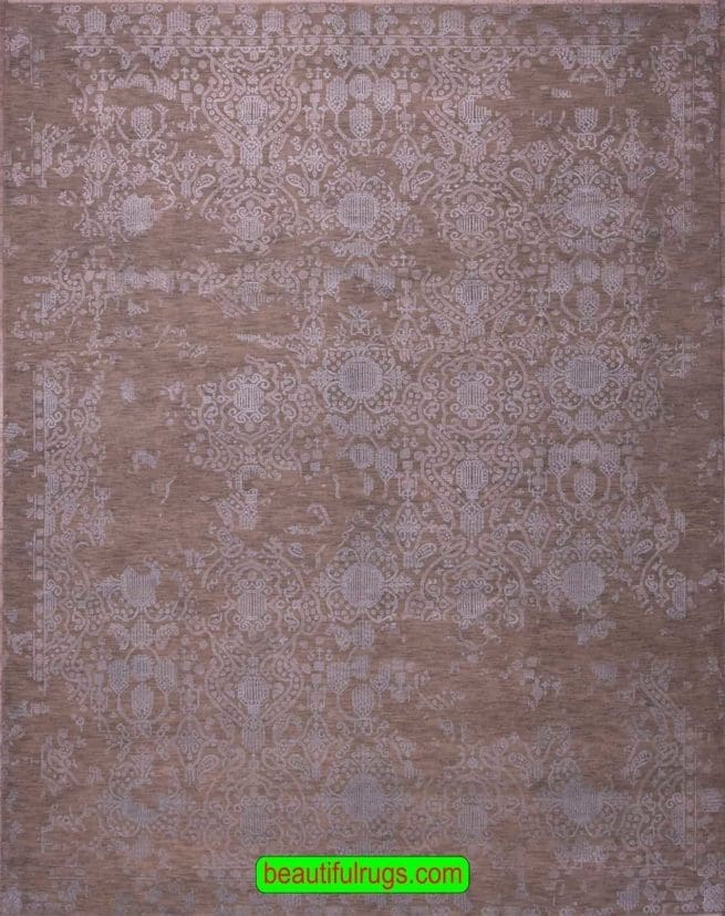 Modern Gray Rug, Oriental Rug from India, size 7.10x9.8