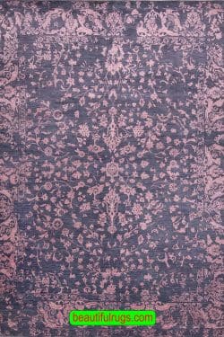 Beautiful Contemporary Rug in Our Rug Gallery with gray and pink colors. Size 9x12