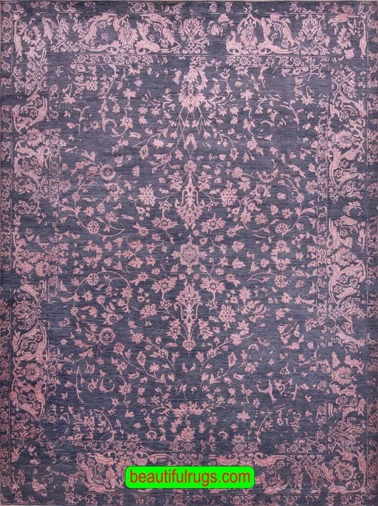 Beautiful Contemporary Rug in Our Rug Gallery with gray and pink colors. Size 9x12