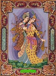 2510- Beautiful hand knotted Persian Tabriz wall rug made from 100% wool. Size 3.3x4.7.