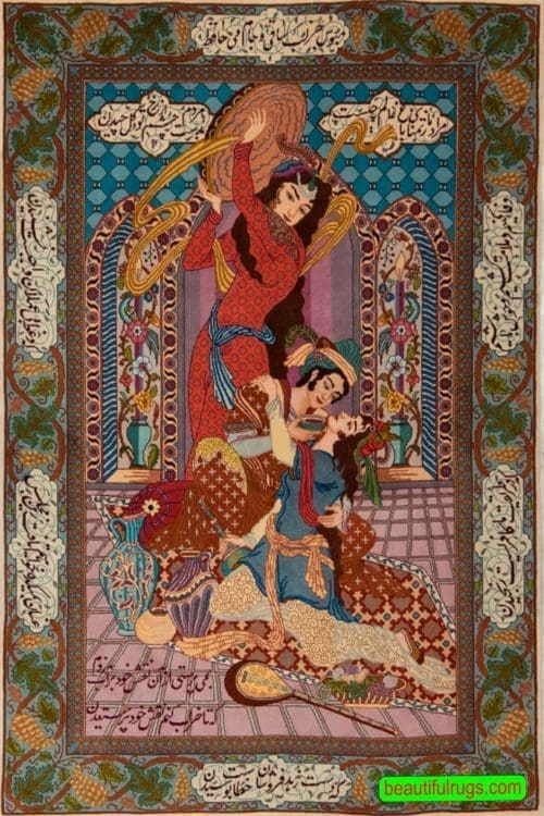 Tabriz Rug, Wall Rugs "Omar Khayyam" Luxury Carpets, Persian Rug