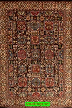 Four Season Design Rug, Hand Woven Persian Sarouk Rug, Old Rug