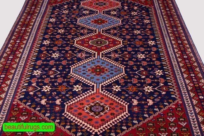 Yalameh Rug, Persian Yalameh Rug, Wool Tribal Rug. Size 5.5x8.8