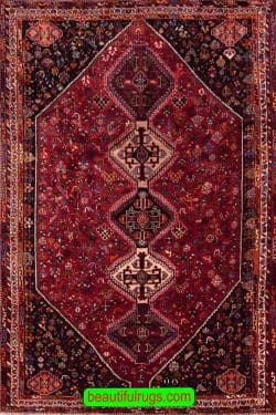 Southwestern Iranian Rug, Tribal Rug from Shiraz Iran, size 5.9x8.10,