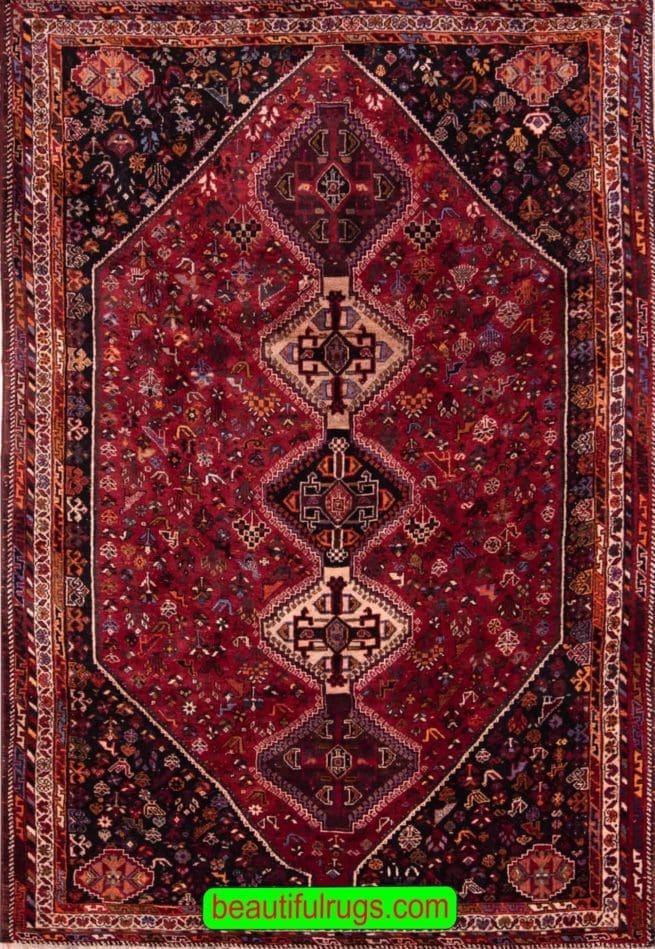 Southwestern Iranian Rug, Tribal Rug from Shiraz Iran, size 5.9x8.10,