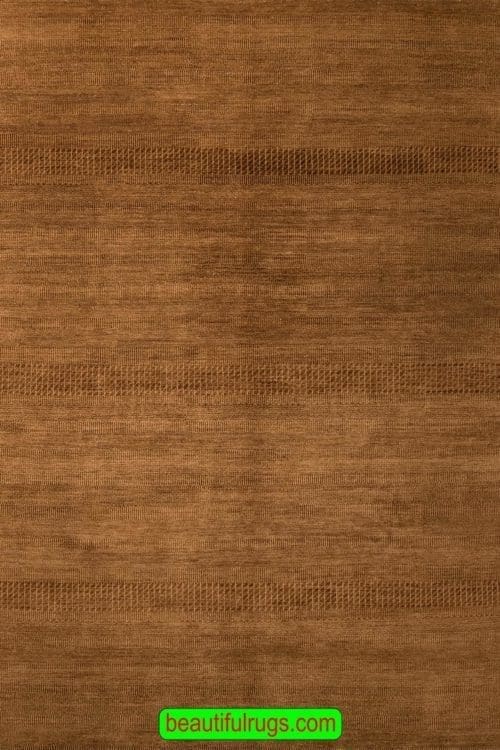 Contemporary handmade rug in brown color. Size 8x10.4