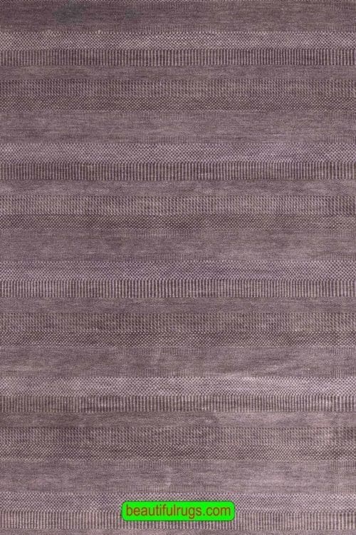 Contemporary Area Rug, Simple Pattern Oriental Rug with gray color, size 7.10x10.1