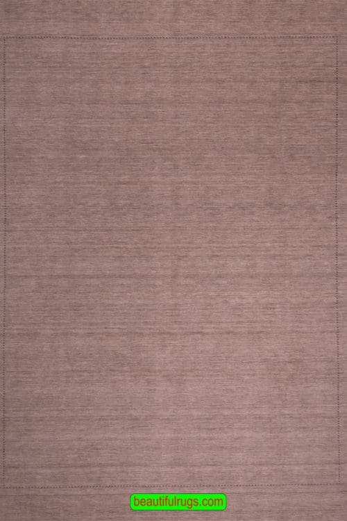 Plain color wool oriental beige color area rug. Size 8.4x9.10