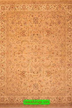 Hand Knotted Rug, Transitional Style Oriental Rug, Earth Tone Color Rug