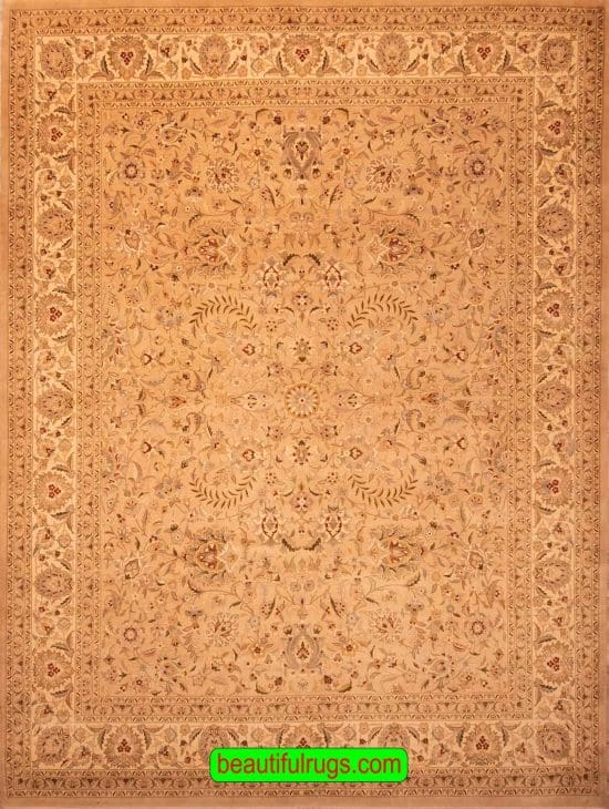 Hand Knotted Rug, Transitional Style Oriental Rug, Earth Tone Color Rug