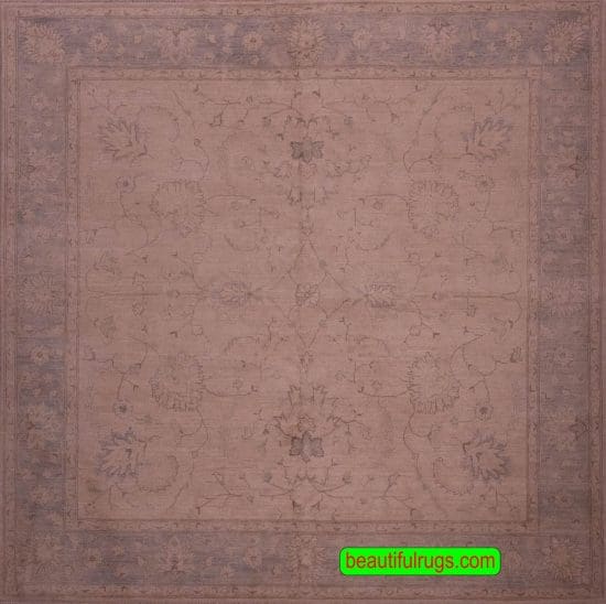 8×8 Rug, Square Rug, Turkish Pattern Rug from Pakistan. Size 7.10x8