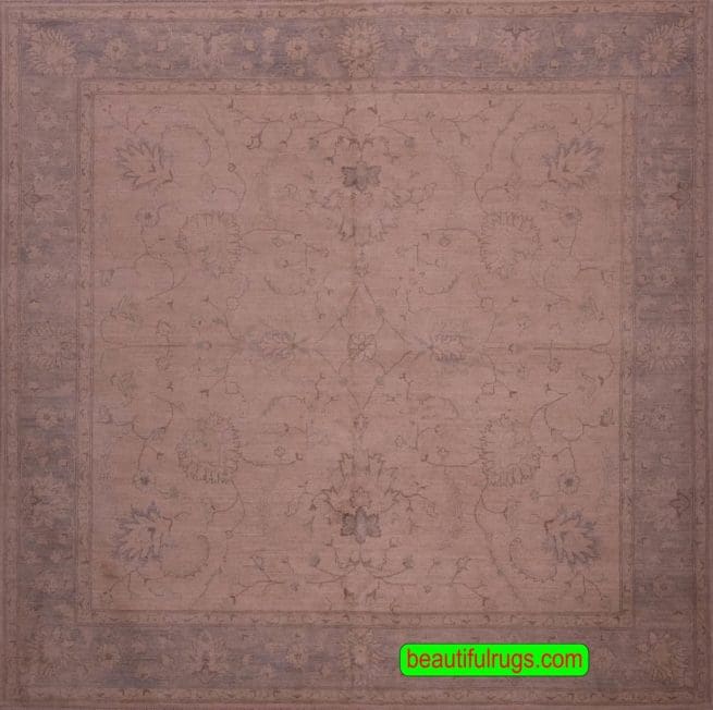 8×8 Rug, Square Rug, Turkish Pattern Rug from Pakistan. Size 7.10x8
