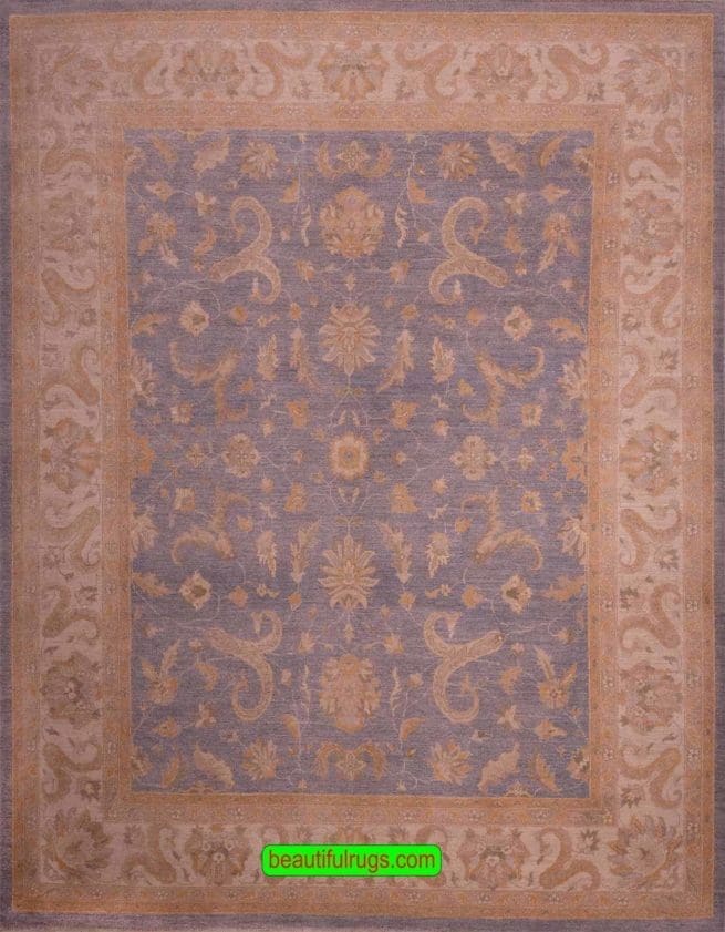 Caspian Sea Region Oriental Rug, Vintage Style Oriental Rug in Blue Color. Size 10.1x8.1