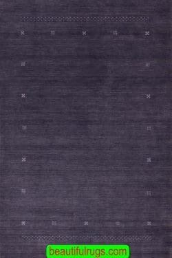 Plain color Gabbeh style rug in gray color. size 5.2x8