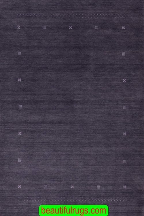 Plain color Gabbeh style rug in gray color. size 5.2x8