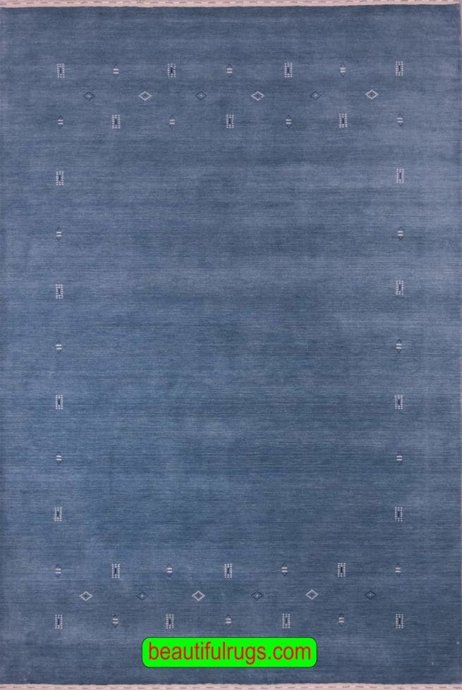 Area Rug, Contemporary Blue Color Oriental Rug, size 6.2x8.9
