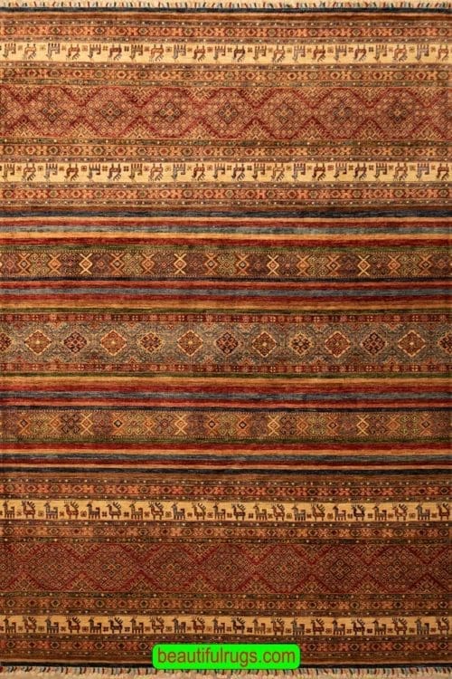 7226-1 MM Handmade Oriental Rug, Traditional Khotan Design Rug, Living Room Rug